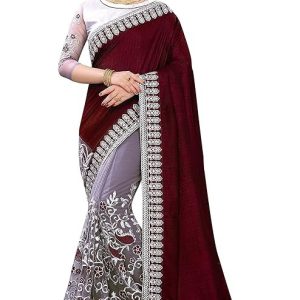 Georgette Embroidery Sharee with Blouse Piece